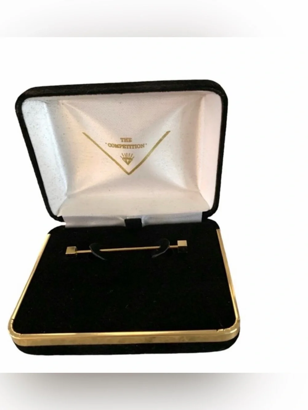 Vintage collar stick pin bar. Gold‎ tone. Very cool. New without tags